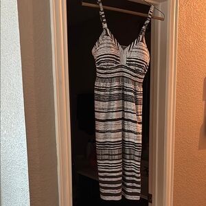 EUC Athleta Cream and Brown Dress. Size Small with adjustable straps